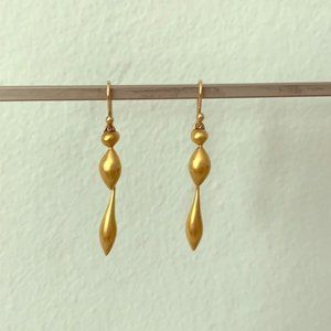 Gabriella Kiss 18K gold wingless wasp earrings